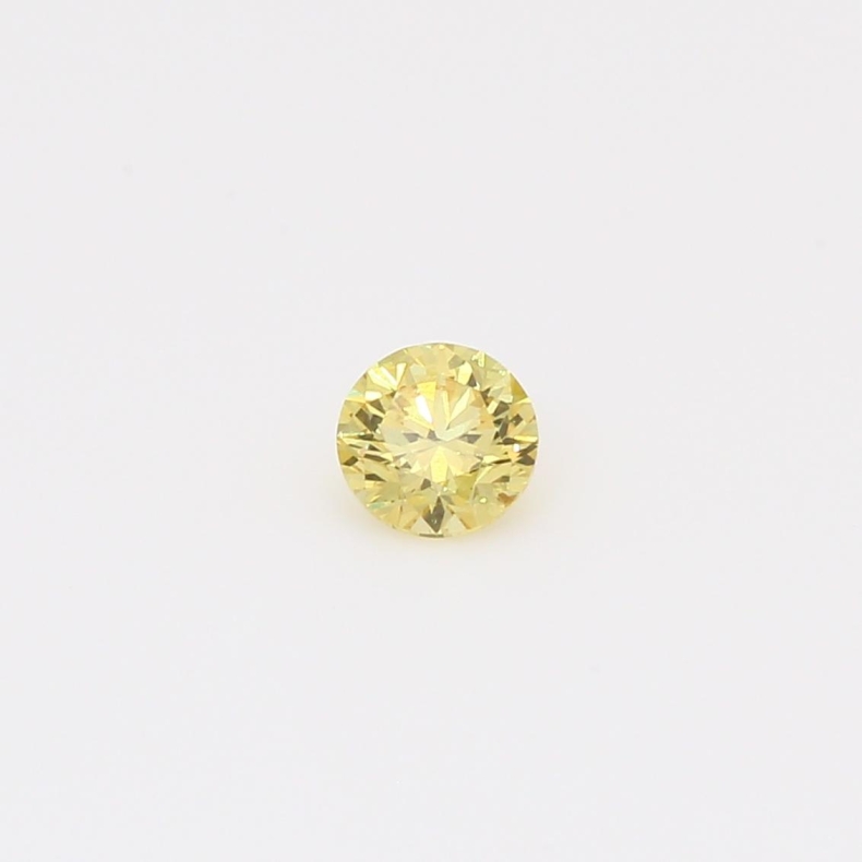 0.24 Carat round-cut fancy yellow diamond