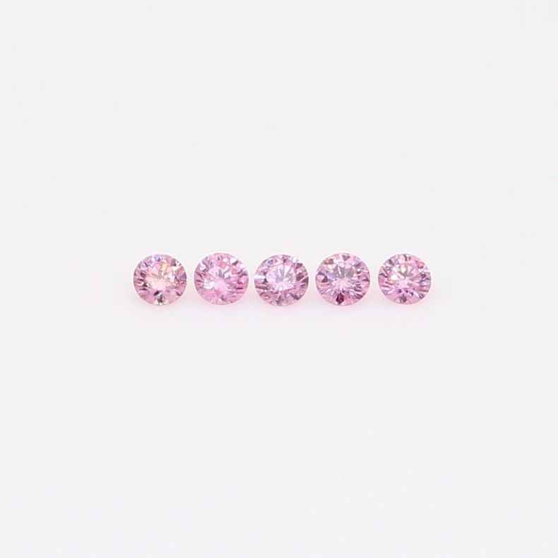 0.075 Total carat parcel of round-cut FIPP Argyle pink diamonds