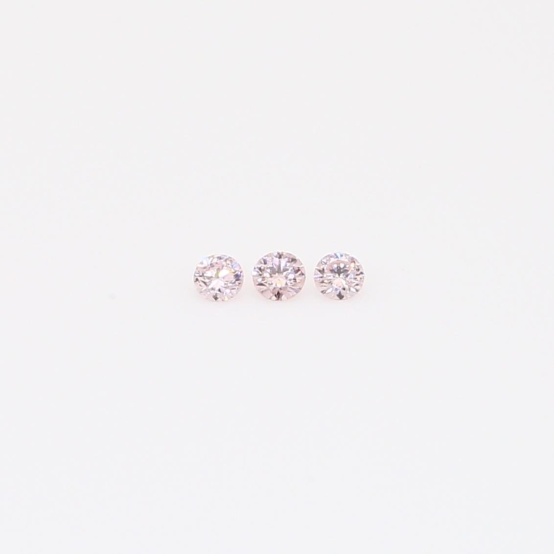 0.045 Total carat trio of round-cut FP Argyle pink diamonds