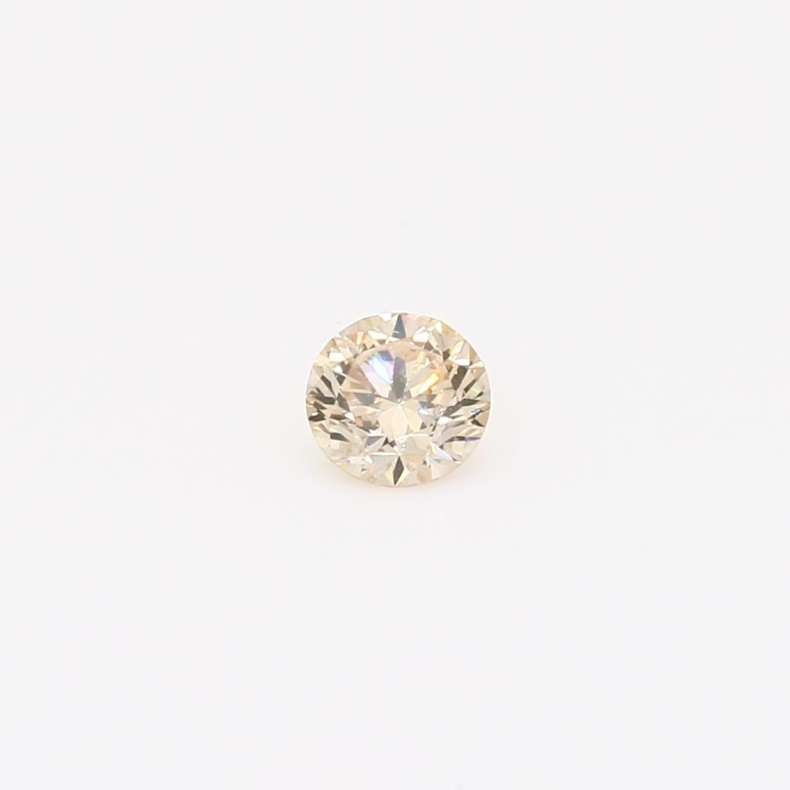 0.23 Carat round-cut champagne diamond