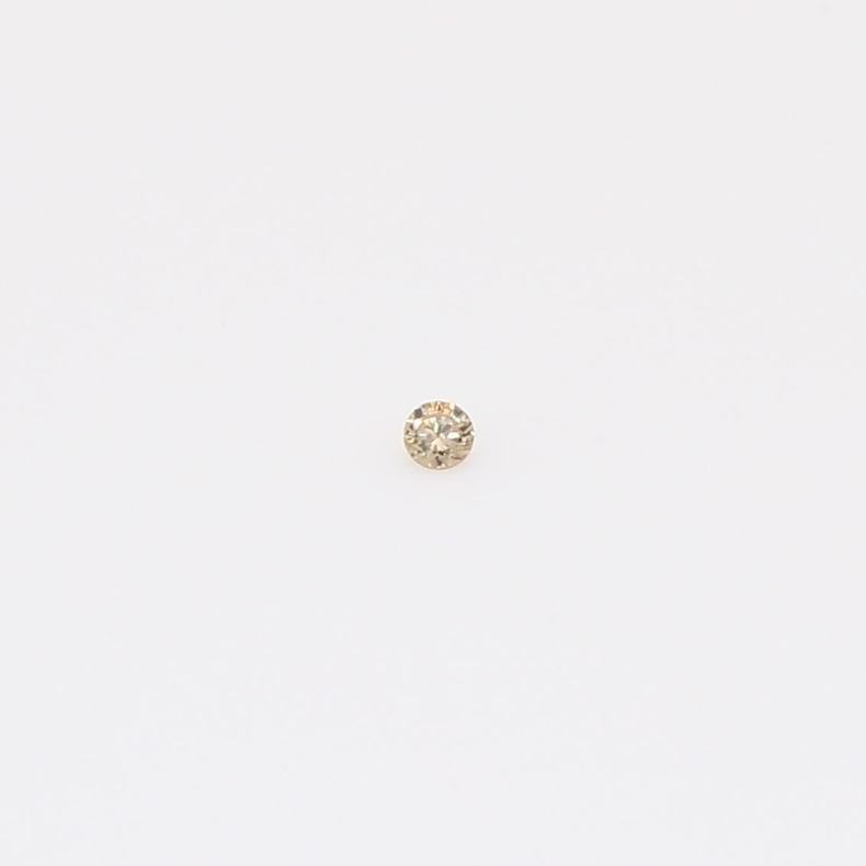 0.01 Carat round-cut champagne diamond
