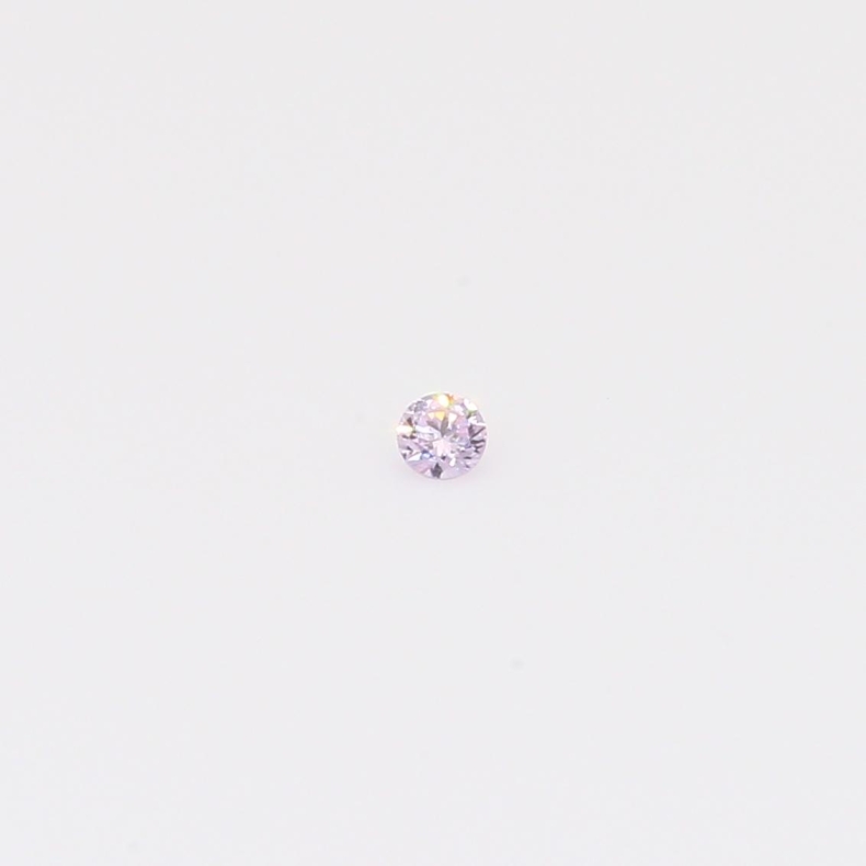 0.02 Carat round-cut fancy purple diamond