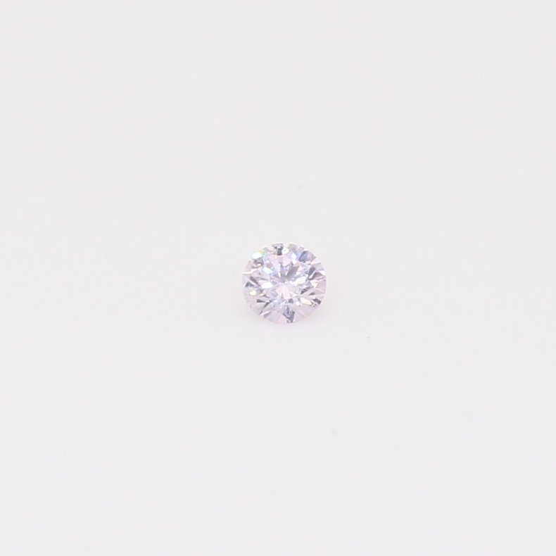 0.055 Carat round-cut fancy purple diamond