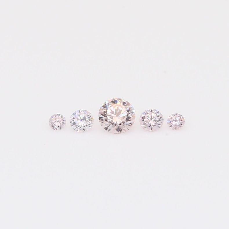 0.14 total carat parcel of round-cut FLP Argyle pink diamonds