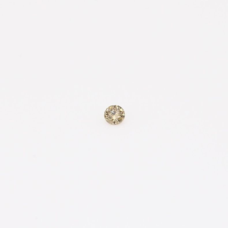 0.015 Carat round-cut champagne diamond