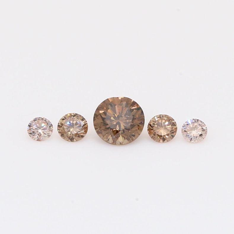 0.33 Total carat parcel of round-cut rainbow diamonds