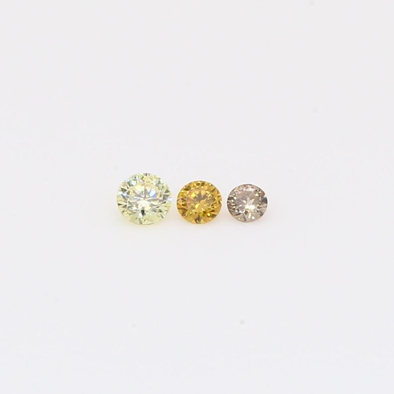 0.10 total carat parcel of round-cut rainbow diamonds