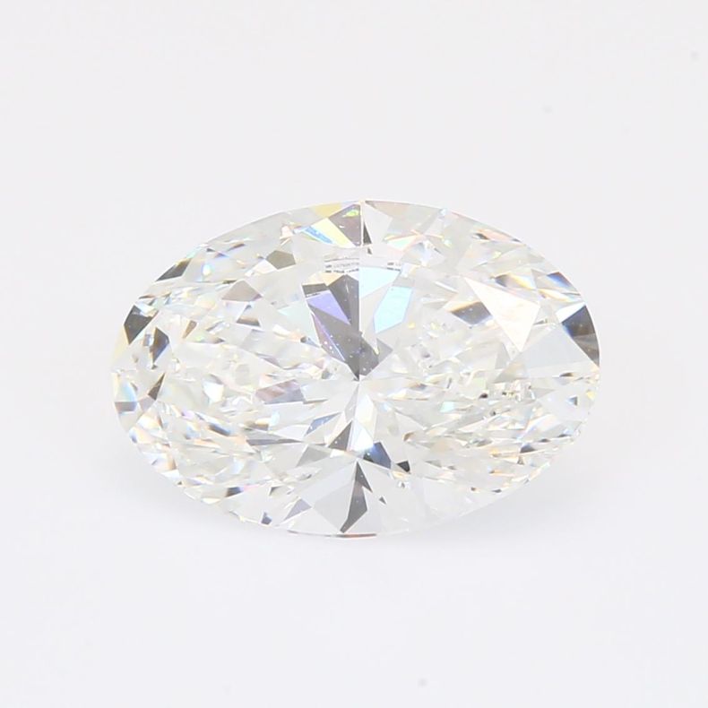 3.02 Carat oval-cut white lab-grown IGI-certified diamond