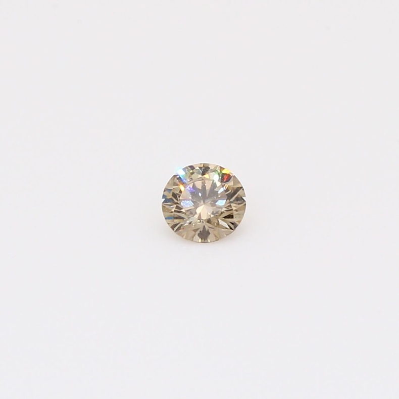 0.20 Carat round-cut champagne diamond