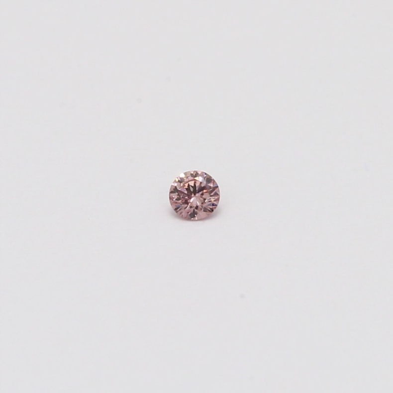 0.04 Carat round-cut FIPP Argyle pink diamond