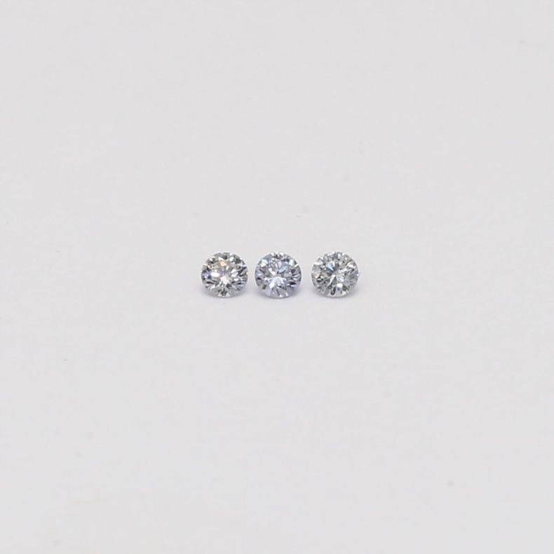 0.03 Total carat trio of round-cut BL2 Argyle blue diamonds