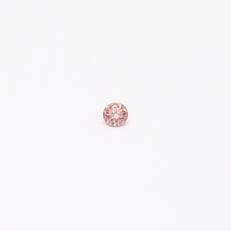 0.035 Carat round-cut FIP Argyle pink diamond